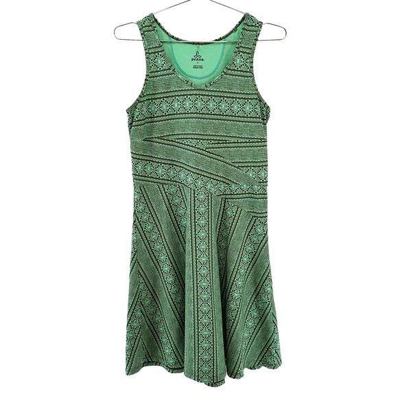 Prana Dresses & Skirts - PRANA Jersey Athleisure Casual Dress • Small • green all-over-print • boho chic